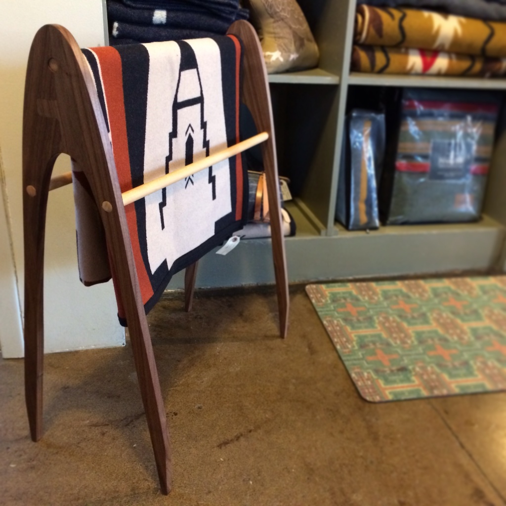 Walnut Blanket Rack Tree On A Hill Work Walnut Blanket Rack